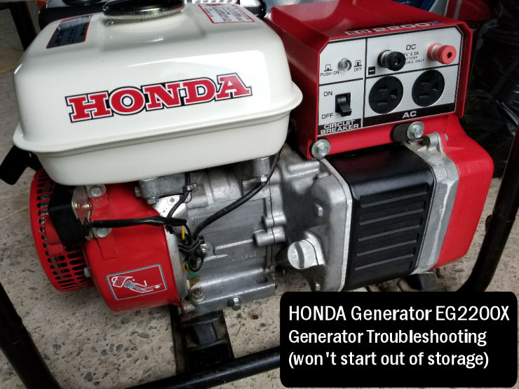 Honda Generator Troubleshooting tips, Honda EG2200X generator won't start