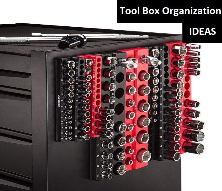 26PCS Magnetic Socket Holder Portable Tool Box Organizer Sorter Rack Craftsman 