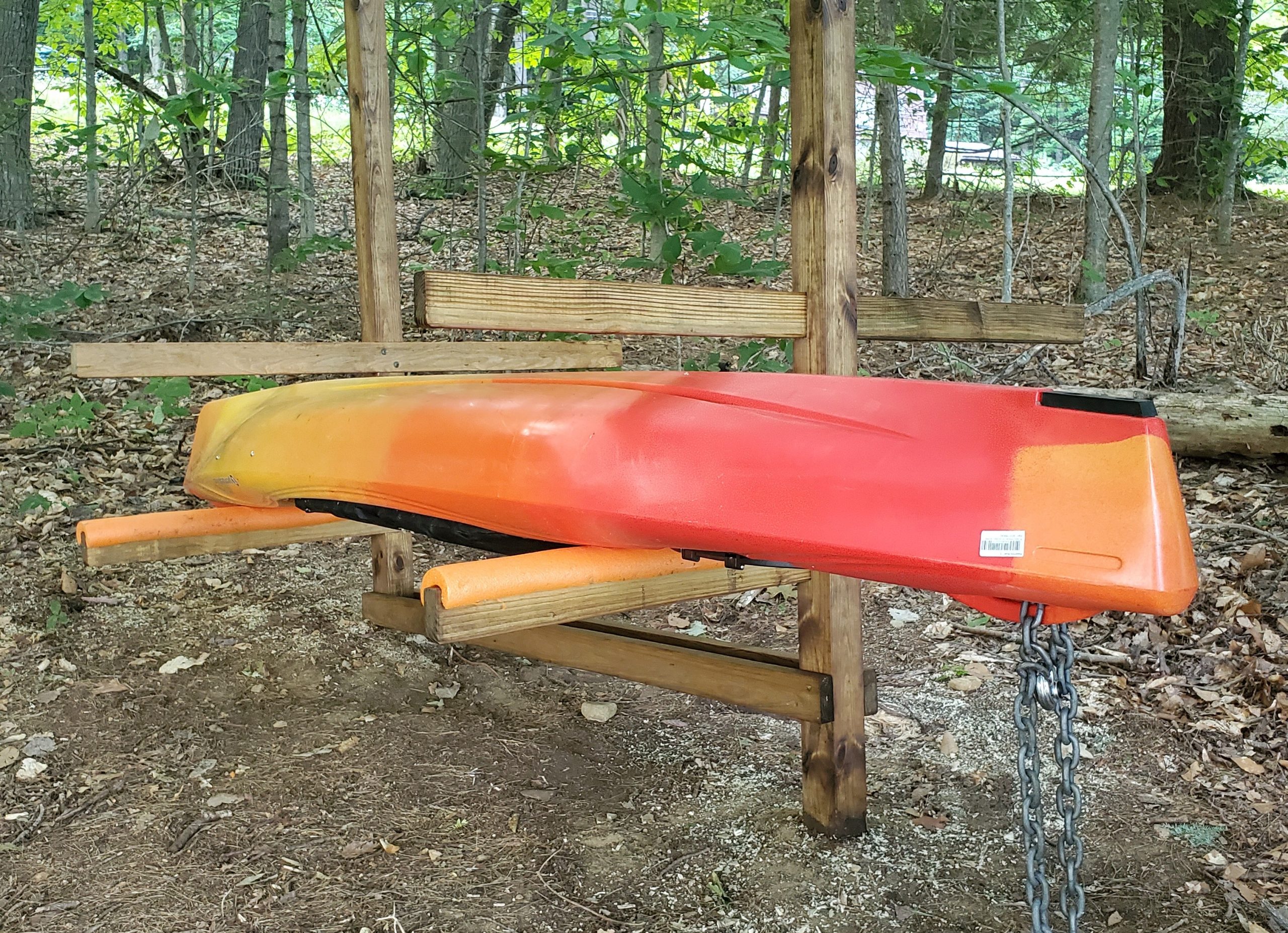 Wood Kayak Rack For Outdoor Storage, Outdoor Kayak Rack Diy